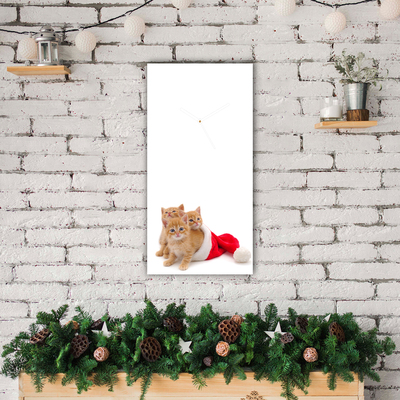 Glasuhr Katzen-Weihnachtsweihnachtsmann