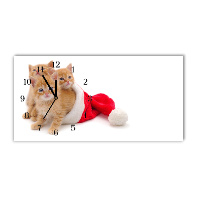 Glasuhr Katzen-Weihnachtsweihnachtsmann