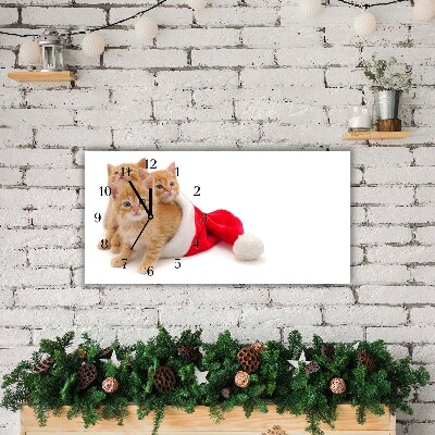 Glasuhr Katzen-Weihnachtsweihnachtsmann