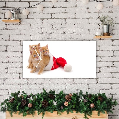 Glasuhr Katzen-Weihnachtsweihnachtsmann