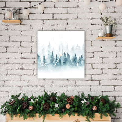 Glasuhr Wald Weihnachtsbaum Weihnachtsschnee