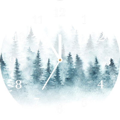 Glasuhr Wald Weihnachtsbaum Weihnachtsschnee