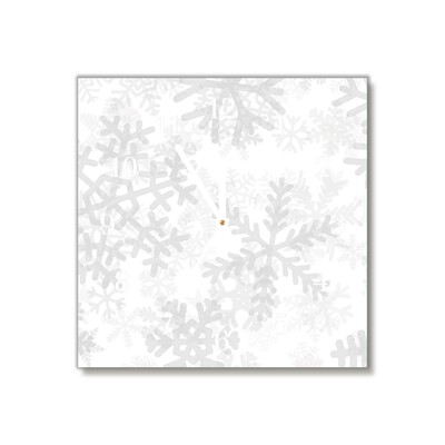 Glasuhr Winter-Schnee-Schneeflocken