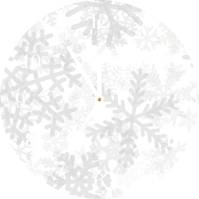 Glasuhr Winter-Schnee-Schneeflocken