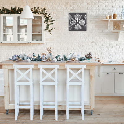 Glasuhr Abstraktion Weihnachtskugeln Winter-