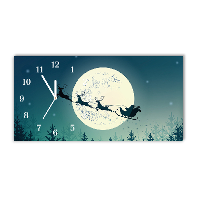 Glasuhr Weihnachtsmann Schlitten Weihnachten