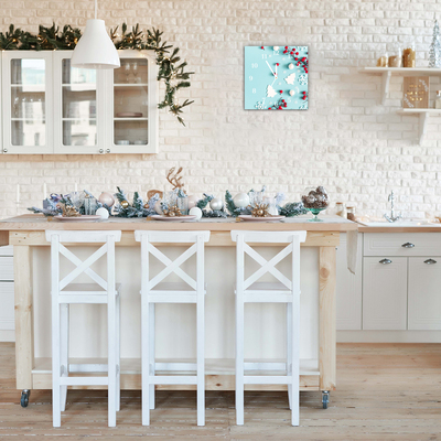 Glasuhr Schneeflocken Ornamente