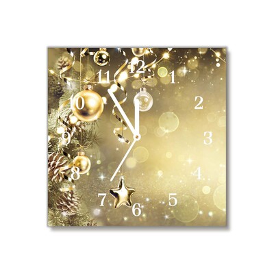 Glasuhr Gold Weihnachtsschmuck