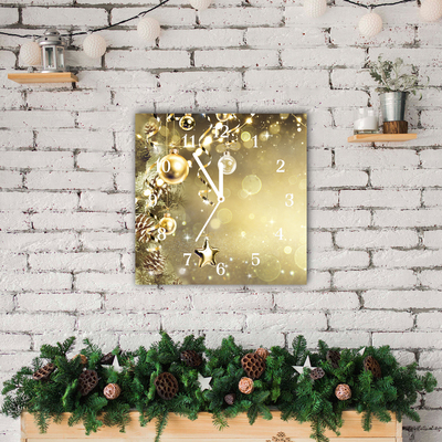 Glasuhr Gold Weihnachtsschmuck