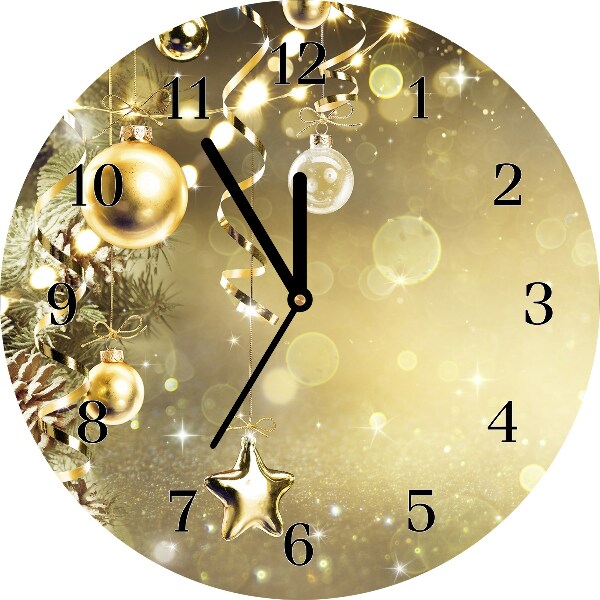 Glasuhr Gold Weihnachtsschmuck