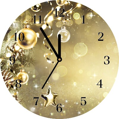 Glasuhr Gold Weihnachtsschmuck