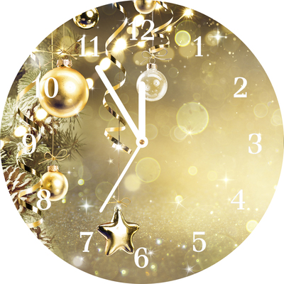 Glasuhr Gold Weihnachtsschmuck