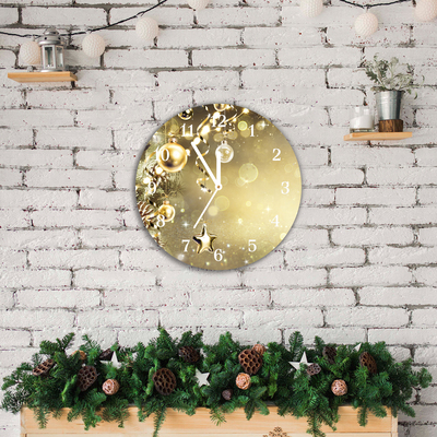 Glasuhr Gold Weihnachtsschmuck