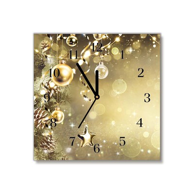 Glasuhr Gold Weihnachtsschmuck