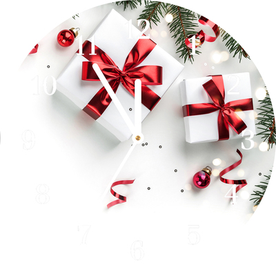 Glasuhr Heilige Weihnachtsgeschenke Reisig