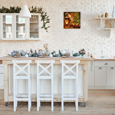 Glasuhr Weihnachten Kamin Weihnachtsgeschenk