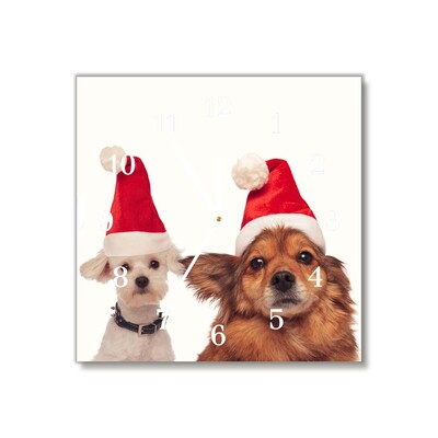 Glasuhr Hunde Weihnachtsmann-Weihnachten