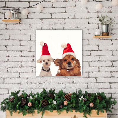 Glasuhr Hunde Weihnachtsmann-Weihnachten