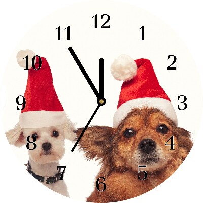 Glasuhr Hunde Weihnachtsmann-Weihnachten