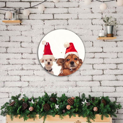 Glasuhr Hunde Weihnachtsmann-Weihnachten