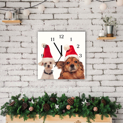 Glasuhr Hunde Weihnachtsmann-Weihnachten