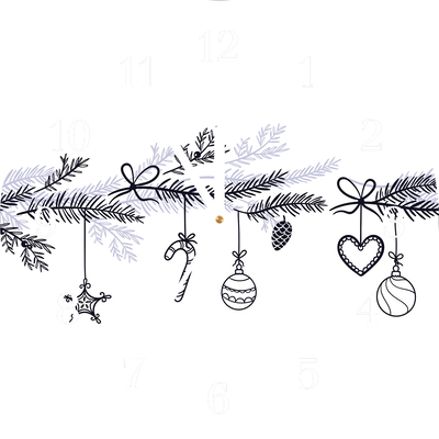 Glasuhr Winterurlaub Weihnachtsschmuck