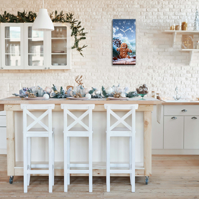 Glasuhr Lebkuchen Weihnachtsferien Schnee