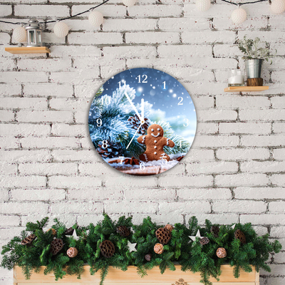 Glasuhr Lebkuchen Weihnachtsferien Schnee