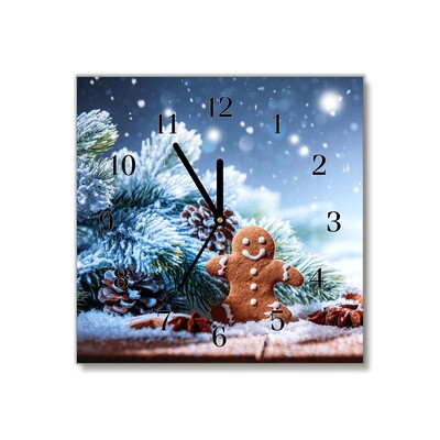 Glasuhr Lebkuchen Weihnachtsferien Schnee