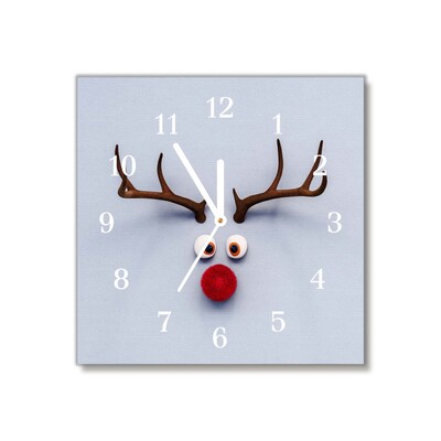 Glasuhr Heiliges Rentier Rudolf