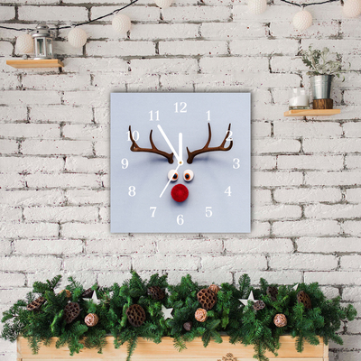 Glasuhr Heiliges Rentier Rudolf