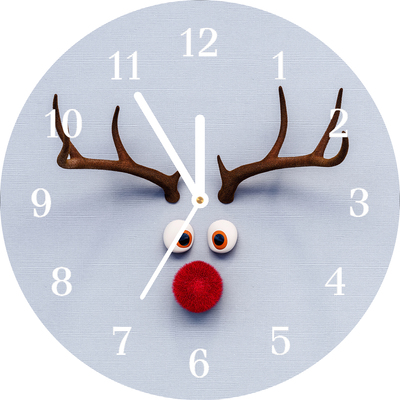 Glasuhr Heiliges Rentier Rudolf