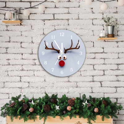 Glasuhr Heiliges Rentier Rudolf