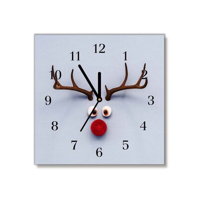 Glasuhr Heiliges Rentier Rudolf