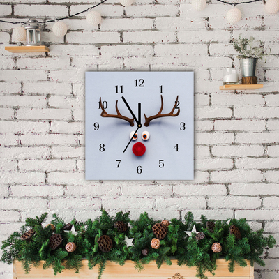 Glasuhr Heiliges Rentier Rudolf