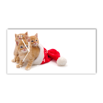 Glasuhr Ebenen Katzen-Weihnachtsweihnachtsmann