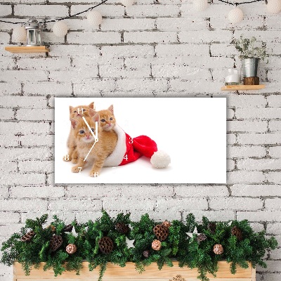 Glasuhr Ebenen Katzen-Weihnachtsweihnachtsmann