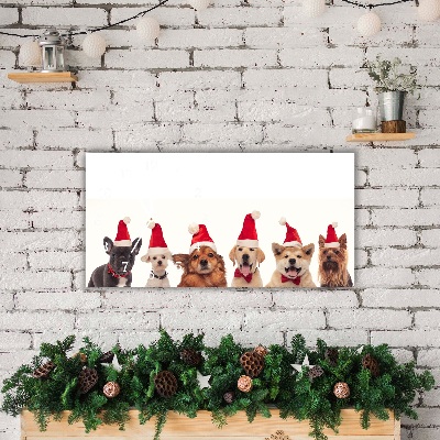 Glasuhr Ebenen Hunde Weihnachtsmann-Weihnachten
