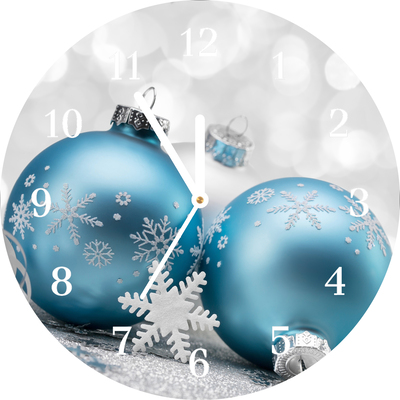 Glasuhr Flitter Winter-Feiertags-Dekorationen
