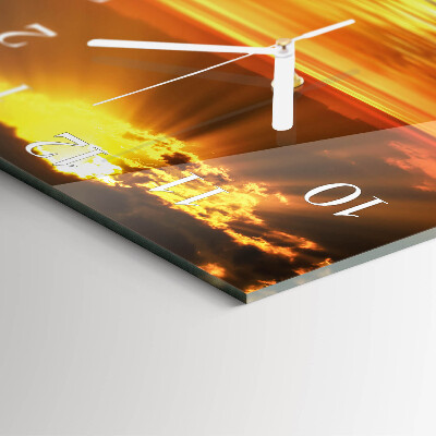 Wanduhr mit motiv quadratisch Sonnenuntergang