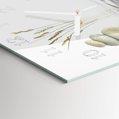 Quadratische wanduhr modern Steine