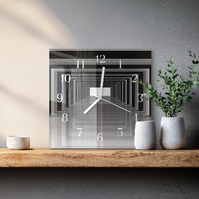 Glasuhr quadratisch 3D-Tunnel