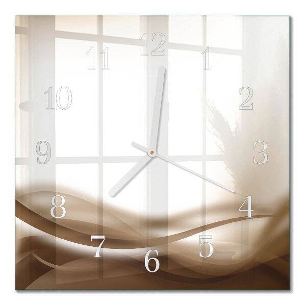 Quadratische wanduhr modern Abstrakte Linien