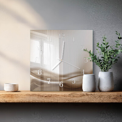 Quadratische wanduhr modern Abstrakte Linien