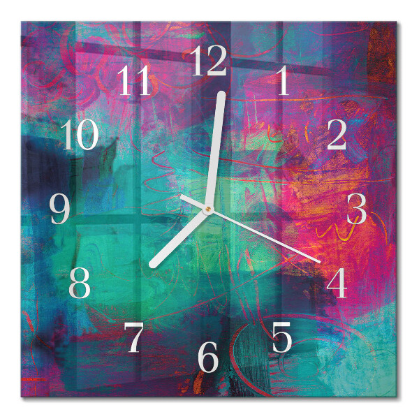 Wanduhr mit motiv quadratisch Farbenfrohes Bild