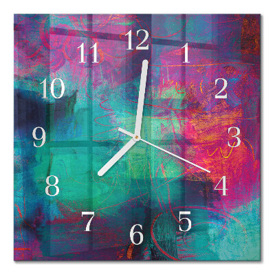Wanduhr mit motiv quadratisch Farbenfrohes Bild
