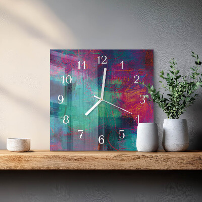 Wanduhr mit motiv quadratisch Farbenfrohes Bild