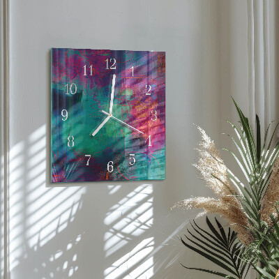 Wanduhr mit motiv quadratisch Farbenfrohes Bild
