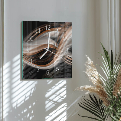 Glasuhr quadratisch Abstrakte Kunst