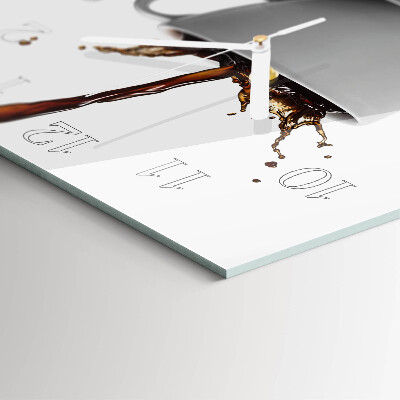 Quadratische wanduhr modern Eine Tasse Kaffee